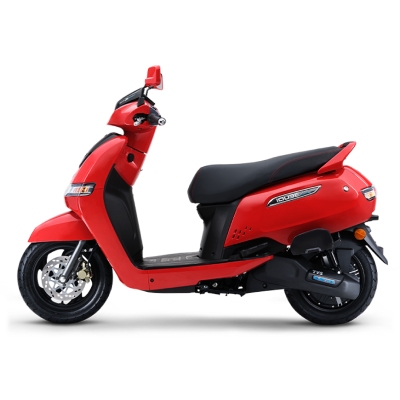 TVS - iQube S - Red - back view